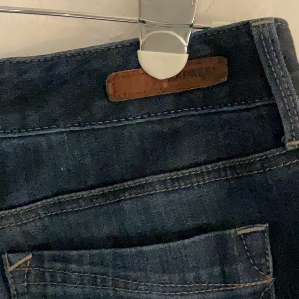 Express Stella Skinny Low Rise Jeans, Size 8R, Dark Blue Denim - Picture 7 of 11